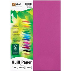 Quill XL Multioffice Paper A4 80gsm Maroon Pack of 100_2